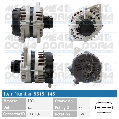 Alternatore MEAT & DORIA 55151145