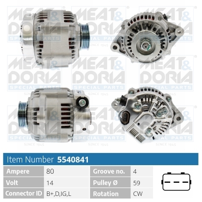 Alternatore MEAT & DORIA 5540841