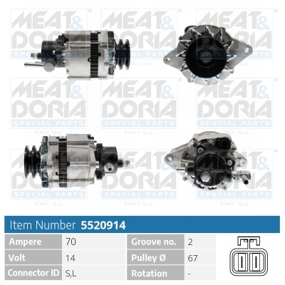 Alternatore MEAT & DORIA 5520914