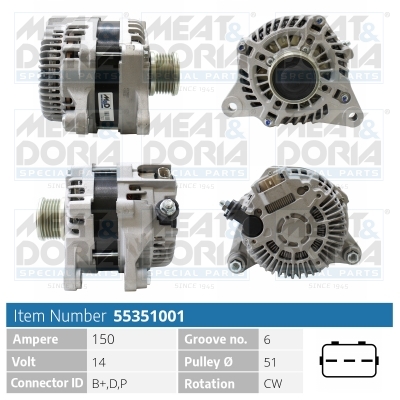 Alternatore MEAT & DORIA 55351001