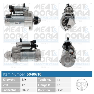 Motorino d'avviamento MEAT & DORIA 5040610