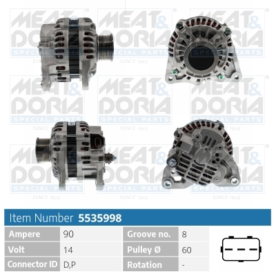 Alternatore MEAT & DORIA 5535998