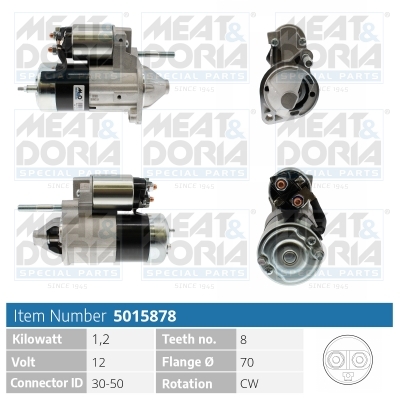 Motorino d'avviamento MEAT & DORIA 5015878