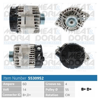 Alternatore MEAT & DORIA 5530952