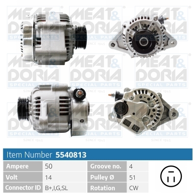 Alternatore MEAT & DORIA 5540813