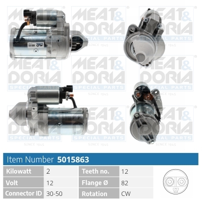 Motorino d'avviamento MEAT & DORIA 5015863