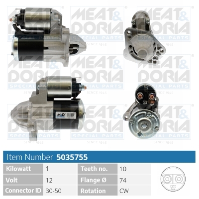 Motorino d'avviamento MEAT & DORIA 5035755
