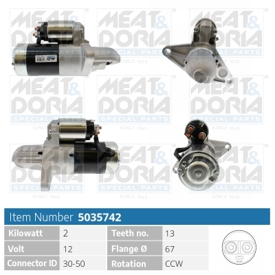 Motorino d'avviamento MEAT & DORIA 5035742
