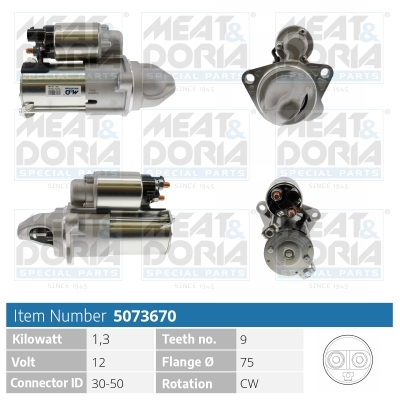 Motorino d'avviamento MEAT & DORIA 5073670