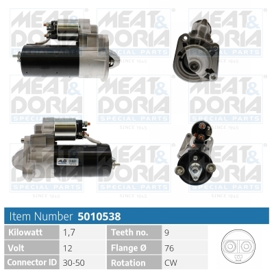 Motorino d'avviamento MEAT & DORIA 5010538