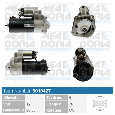 Motorino d'avviamento MEAT & DORIA 5010427