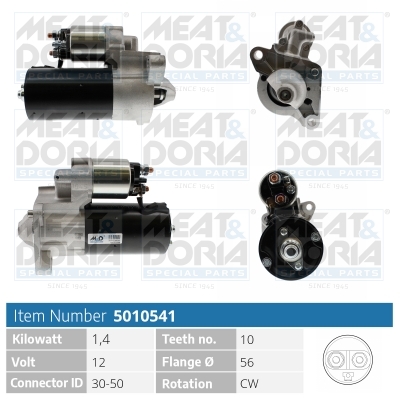 Motorino d'avviamento MEAT & DORIA 5010541