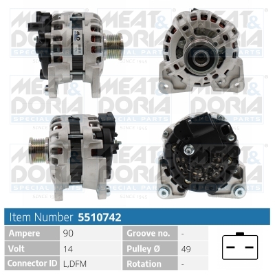 Alternatore MEAT & DORIA 5510742