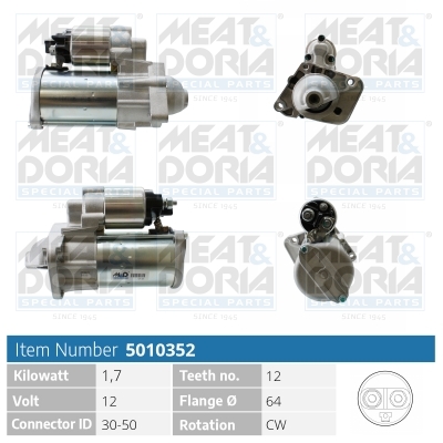 Motorino d'avviamento MEAT & DORIA 5010352