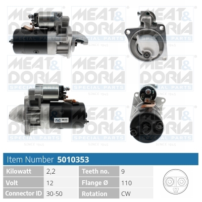 Motorino d'avviamento MEAT & DORIA 5010353