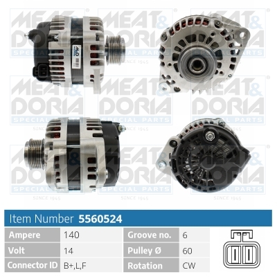 Alternatore MEAT & DORIA 5560524