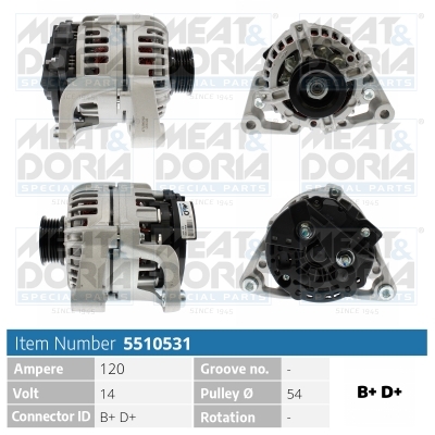 Alternatore MEAT & DORIA 5510531