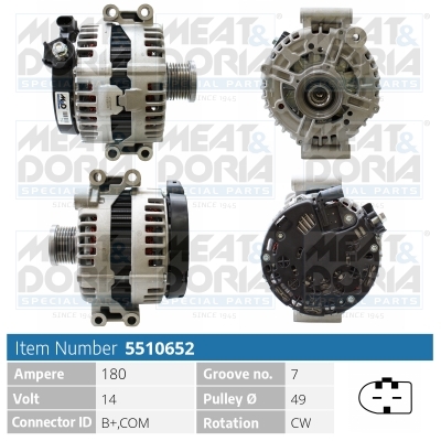 Alternatore MEAT & DORIA 5510652
