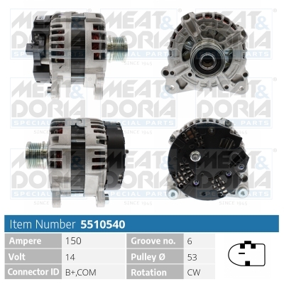 Alternatore MEAT & DORIA 5510540