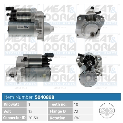 Motorino d'avviamento MEAT & DORIA 5040898