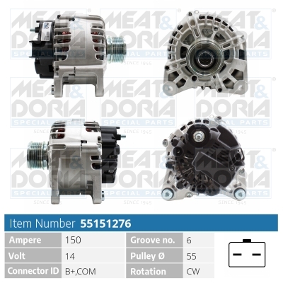 Alternatore MEAT & DORIA 55151276