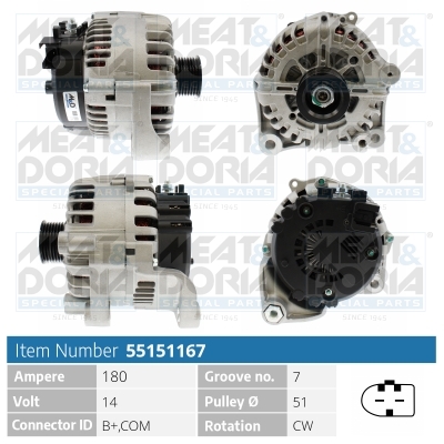 Alternatore MEAT & DORIA 55151167