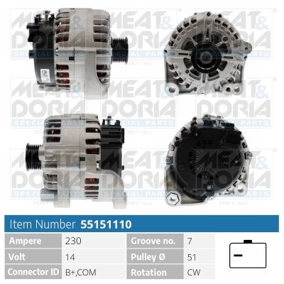 Alternatore MEAT & DORIA 55151110