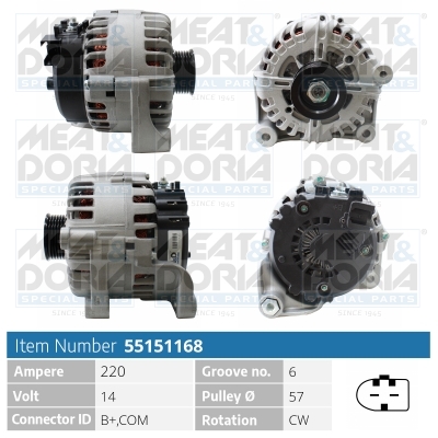 Alternatore MEAT & DORIA 55151168