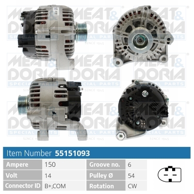 Alternatore MEAT & DORIA 55151093