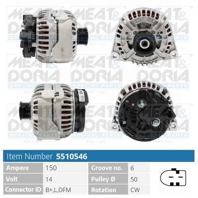 Alternatore MEAT & DORIA 5510546
