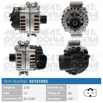 Alternatore MEAT & DORIA 55151092