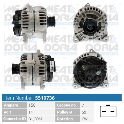 Alternatore MEAT & DORIA 5510736