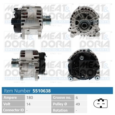 Alternatore MEAT & DORIA 5510638