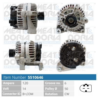 Alternatore MEAT & DORIA 5510646