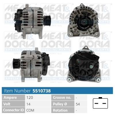 Alternatore MEAT & DORIA 5510738