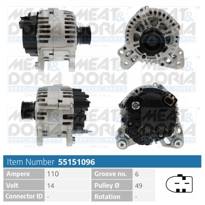 Alternatore MEAT & DORIA 55151096