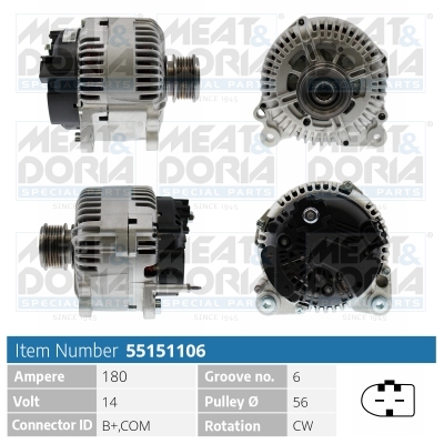 Alternatore MEAT & DORIA 55151106