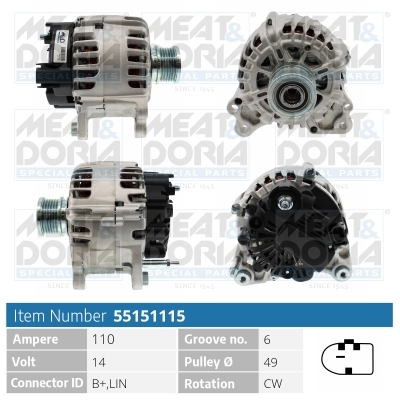 Alternatore MEAT & DORIA 55151115