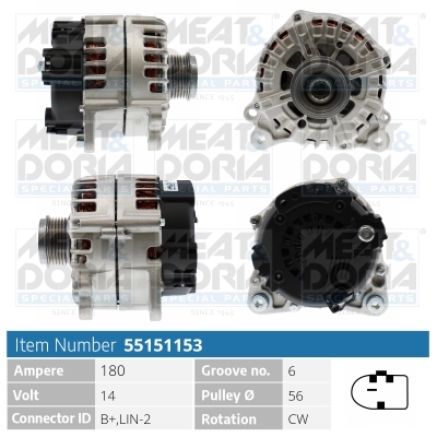 Alternatore MEAT & DORIA 55151153