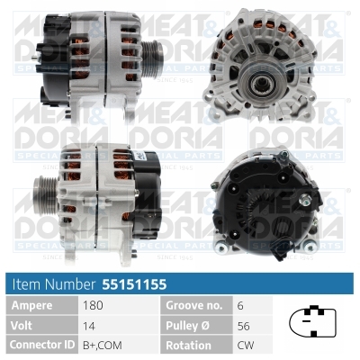 Alternatore MEAT & DORIA 55151155