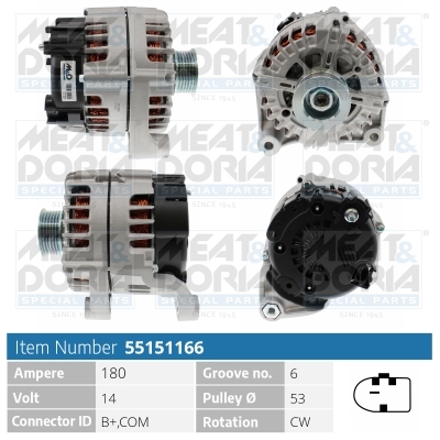Alternatore MEAT & DORIA 55151166