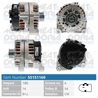 Alternatore MEAT & DORIA 55151169