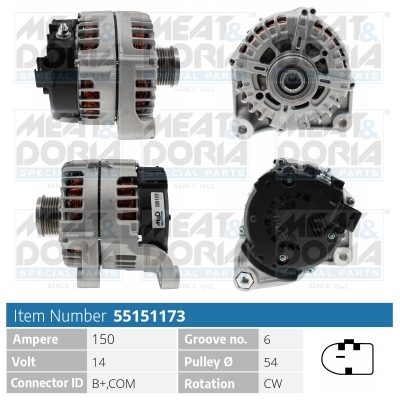 Alternatore MEAT & DORIA 55151173