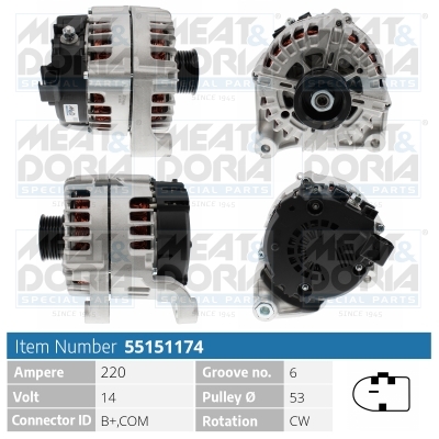 Alternatore MEAT & DORIA 55151174