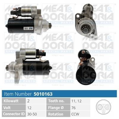 Motorino d'avviamento MEAT & DORIA 5010163