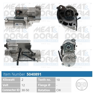 Motorino d'avviamento MEAT & DORIA 5040891