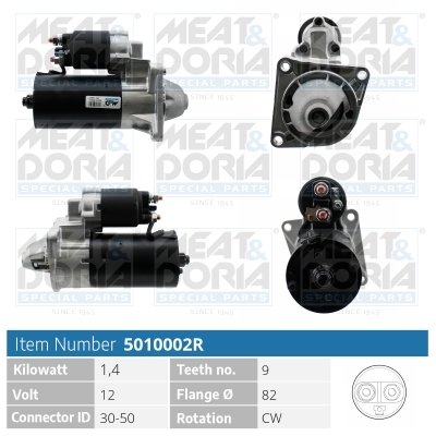 Motorino d'avviamento MEAT & DORIA 5010002R