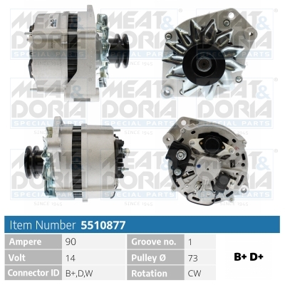 Alternatore MEAT & DORIA 5510877