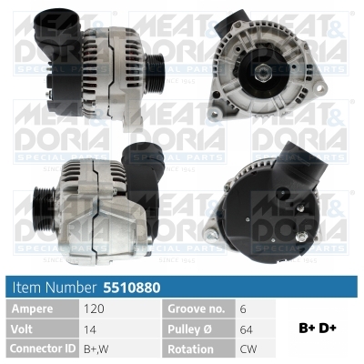 Alternatore MEAT & DORIA 5510880