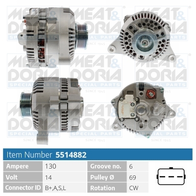 Alternatore MEAT & DORIA 5514882